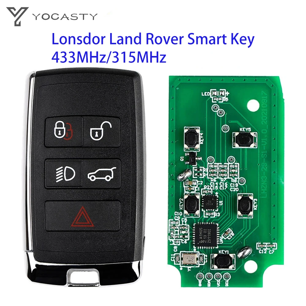 Yocasty Lonsdor Smart Key Per Land Rover Lr2 Lr4 Jaguar F-Pace F-Type Xe Xf Xj 315Mhz/433Mhz Supporto K518 2018 2019 2020 2021