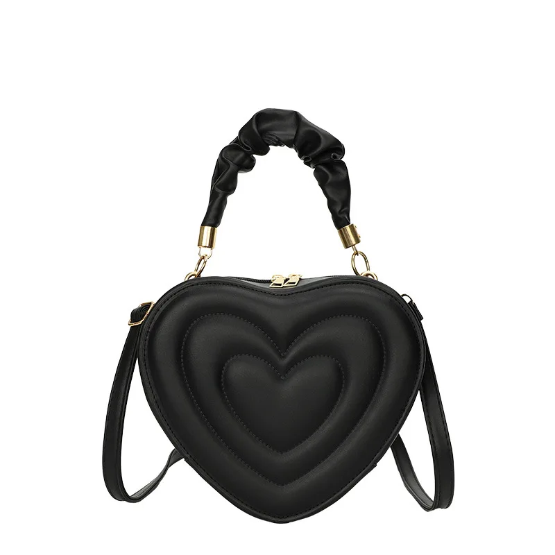 Trendy Shoulder Bag Shaped Heart Cute Crossbody Handbags For Women Casual High-Quality Messenger Versatile Luxury Multicolored