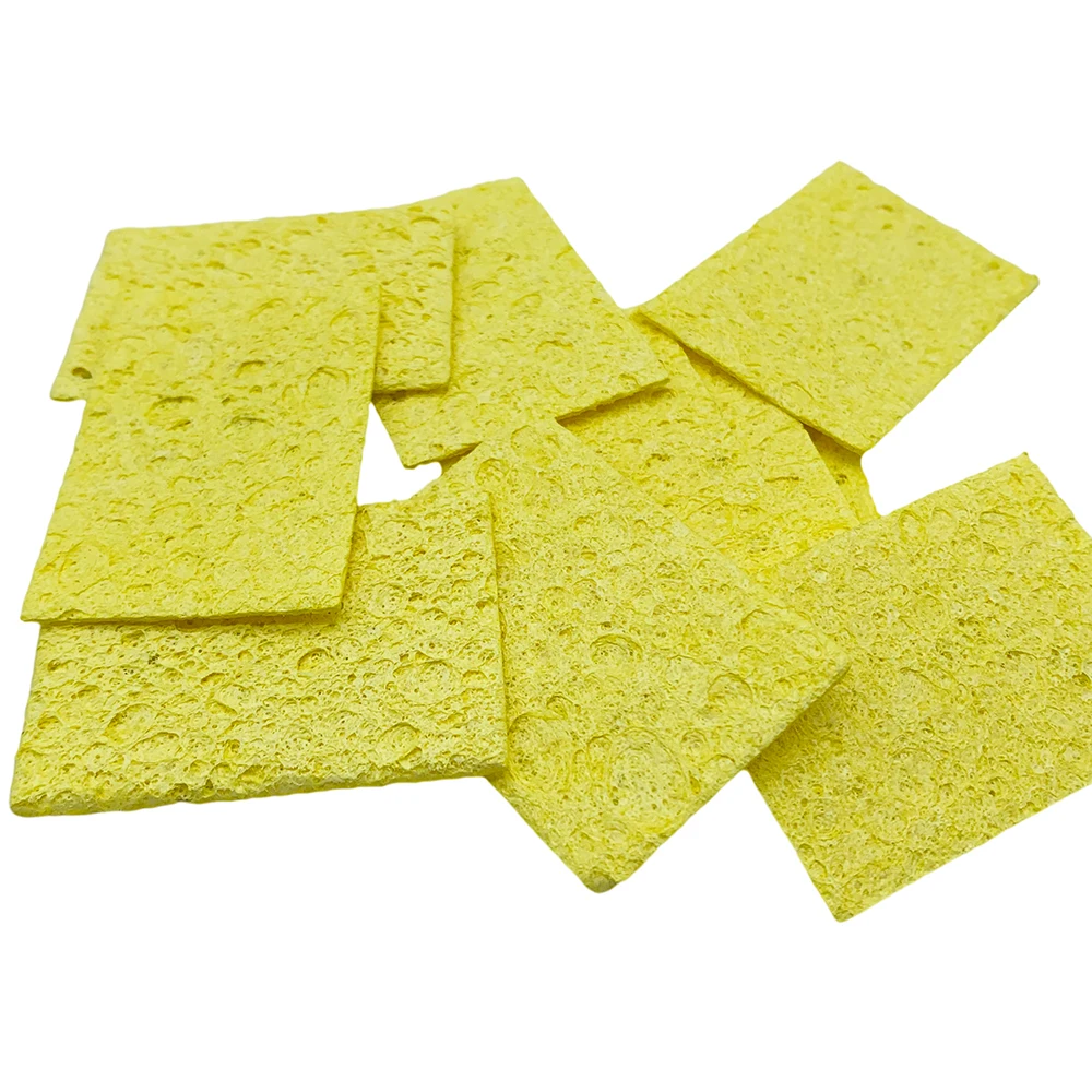 electric soldering iron 5/10Pcs Soldering Iron Tip Cleaning Sponge Pads Eletric Welding High Temperature Resistant Compressed Sponge Welding Accessories soldering irons & stations