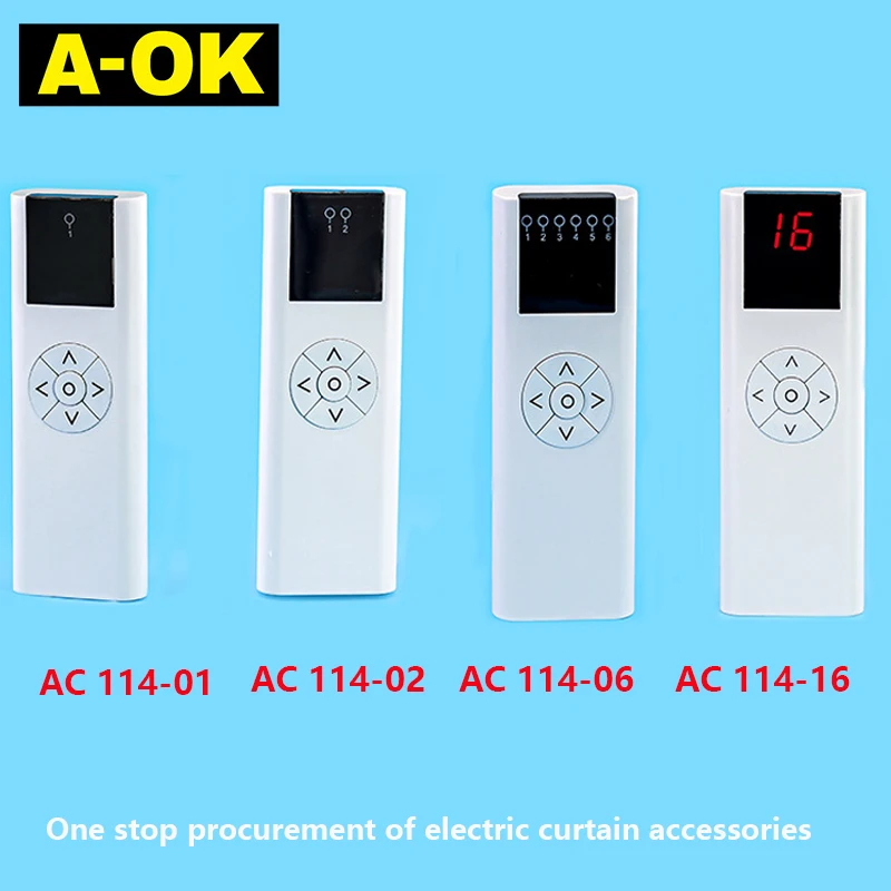 Cortina de Rolo Elétrico com Controle Remoto Abertura e Fechamento Smart Home A-ok 433 Ac11401-02-0616