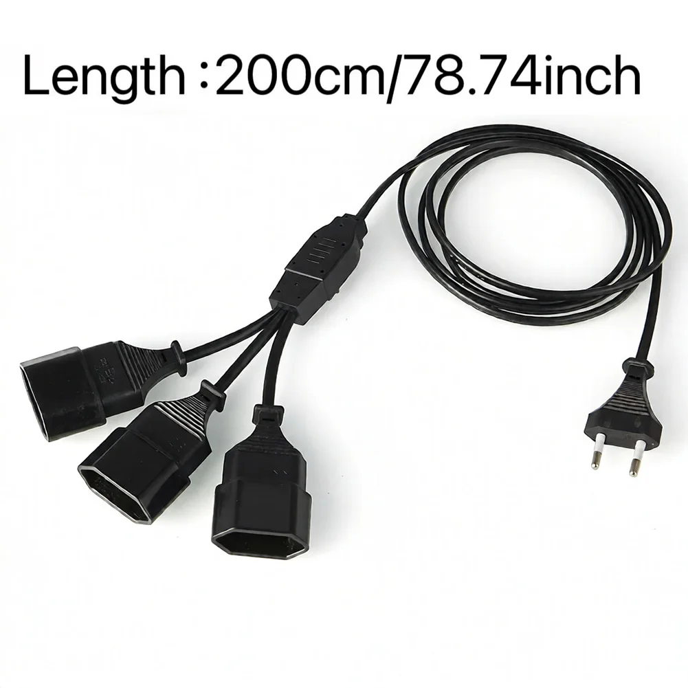 EU 연장 코드 3-in-1 플랫 타입 C 전원 분배기 멀티 아울렛 2.5A 250V 모니터 TV 가전용