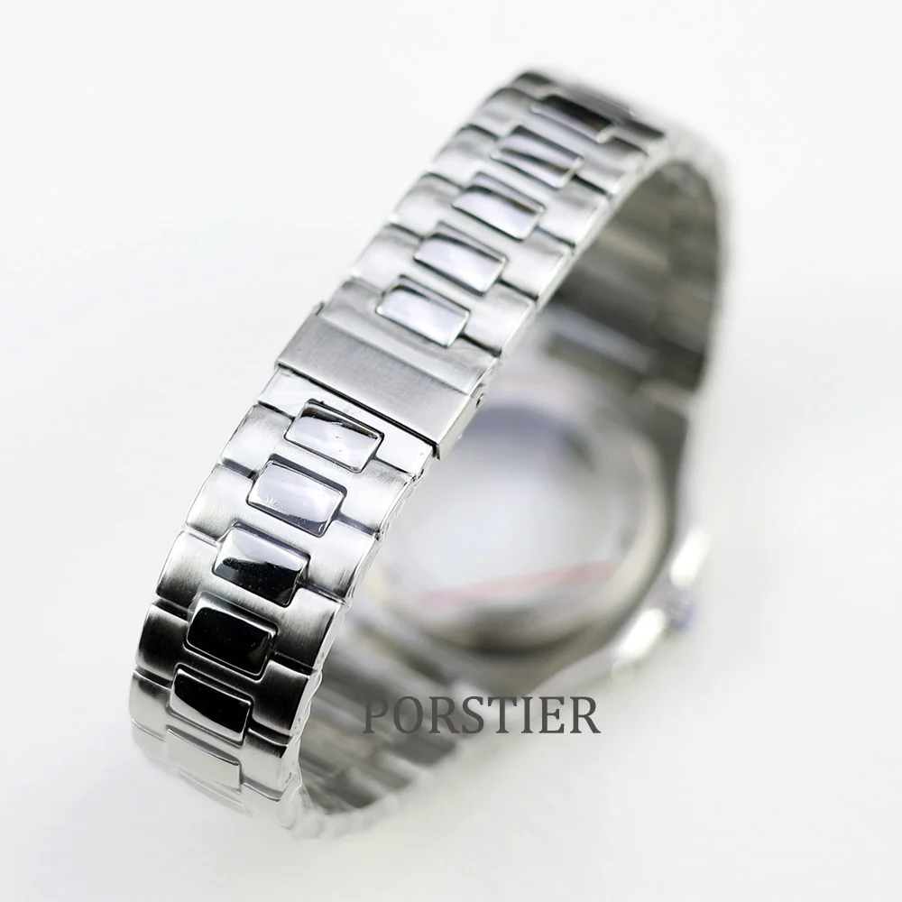 High Quality 40mm Waterproof Watch Case With Sapphire Crystal 316L Steel Bracelet Dial And Hands For NH35 Movement Nautilu Mod