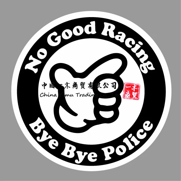 Decalcomania Per Auto Per Kanjo Osaka Japanese Team Sticker Vinile Autoadesivo No Good Racing Bye Police