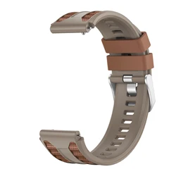 Breathable Dual - Color Silicone Watch Band - 22mm Soft Replacement Strap (HC)