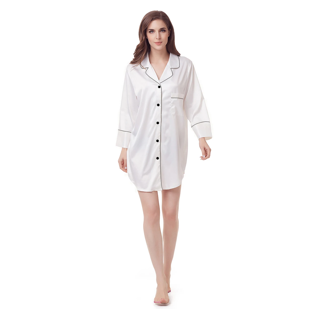 

Шелковая Женская Удлиняющая Матовая атласная фототкань H9000A