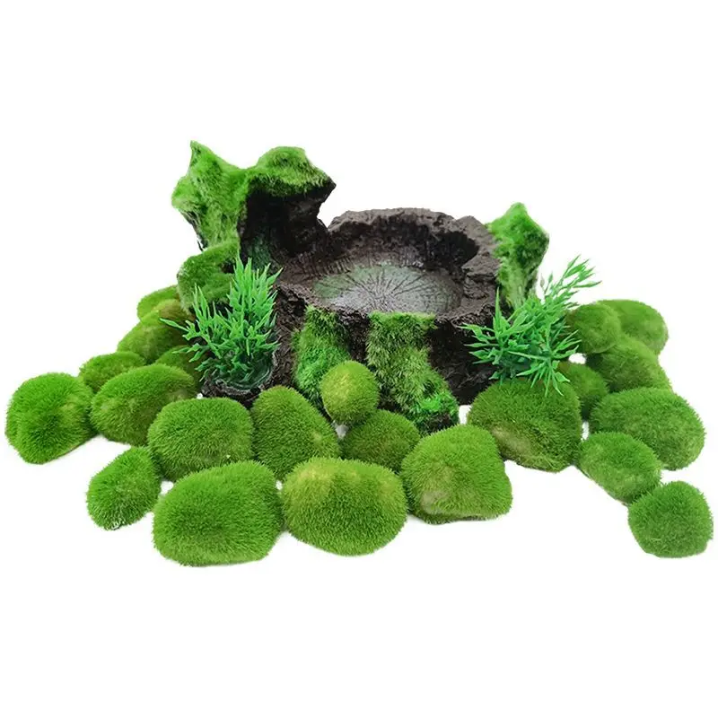 2cm-4cm Marimo Moss Balls Live Aquarium Plant Algae Fish Shrimp Tank  Ornament Simulation Green Algae Balls Artificial Plant