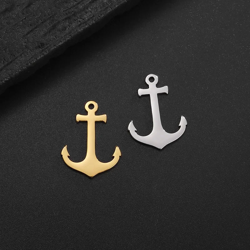 5pcs/lot Stainless Steel Anchor Charms Stainless Steel Pendant for Jewelry Making Handmade Bracelet Necklaces DIY Accessories