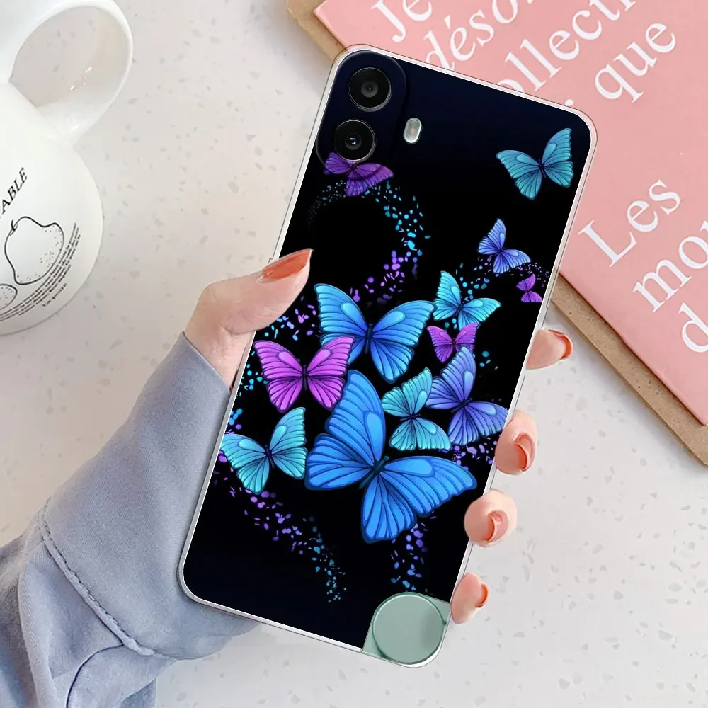 Clear Shockproof Silicone TPU Phone Case - Fashionable Soft Back Cover