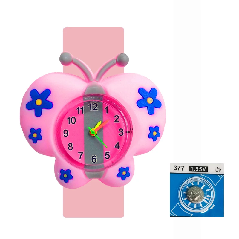 Colorful Cartoon Animal Slap Bracelet Watch for Kids - Perfect Birthday Gift