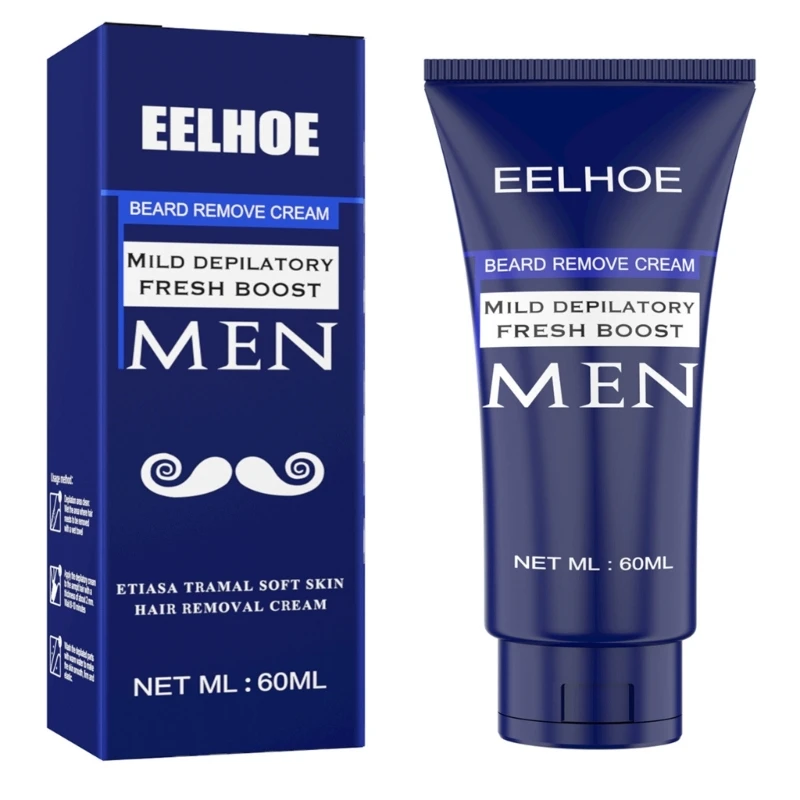 

Y1UF Men's Beard Hair Removal Cream Painless Depilatory Cream for Most Skin Types