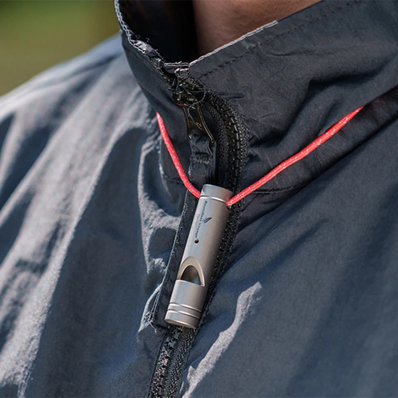 Boundless Voyage Emergency Survival Whistles Lanyard Training Sports Whistle Outdoor Hiking Camping Supplies Titanium Whistle