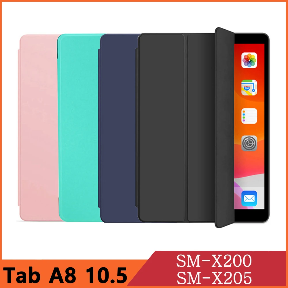 Custodia Per Tablet Per Samsung Galaxy Tab A8 10.5 2021 Sm-X200 Sm-X205 X200 X205 Trifold Pu Leather Flip Cover Stand Coque