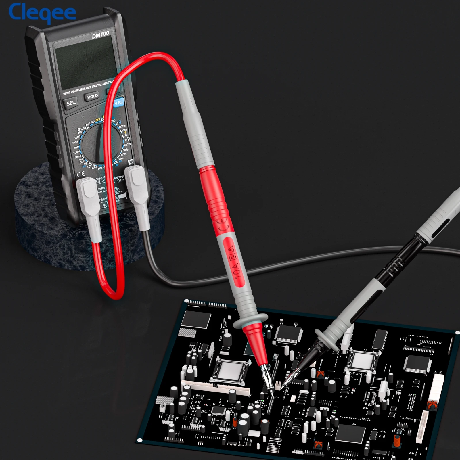 Multimeter Test Lead Kit Cleqee CKT004 test cable 4mm banana plug with crocodile clip wire perforation probe for electrical