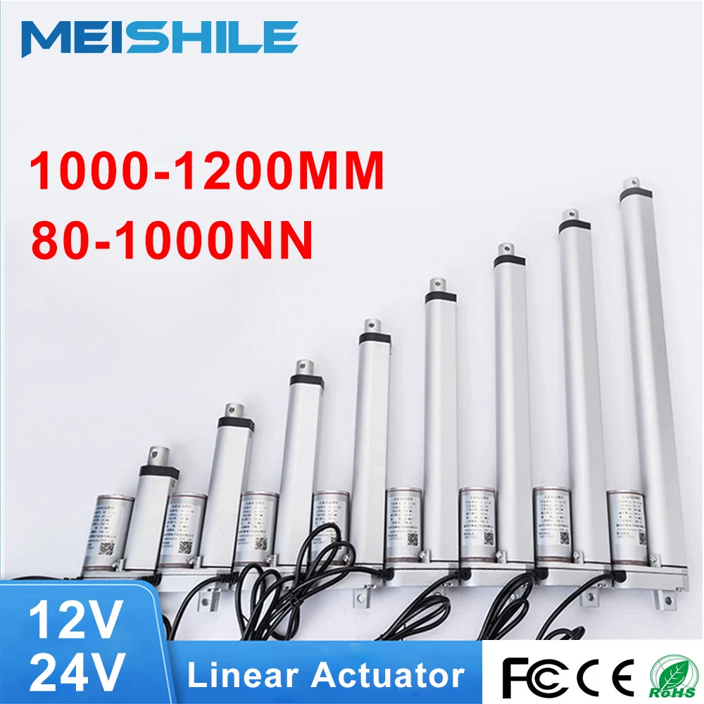 DC 12V/24V Linear Actuator 1000N DC Electric Window Opener Linear Motor 1000mm 1050mm 1100mm