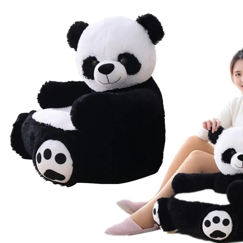 

Kids Panda Stuffed Armchair Soft Sitting Sofa For Children Plush Panda Sitting Support Seat Toddler Animal Furniture Reading