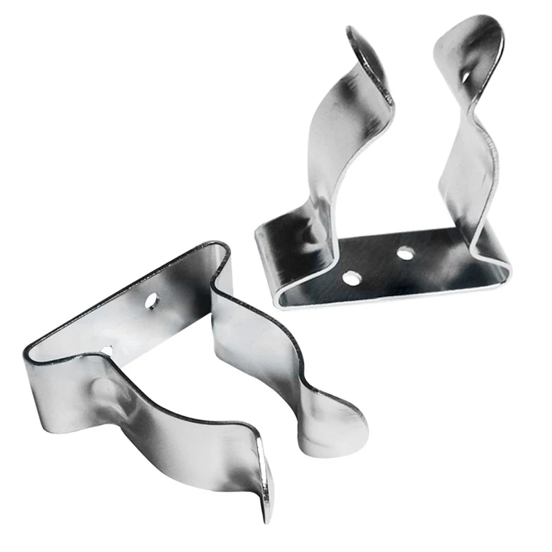 

Boat Hook Holder Stainless Steel Spring Clamp Boat Oar Holders Marine Spring Clip Silver Bracket Clip
