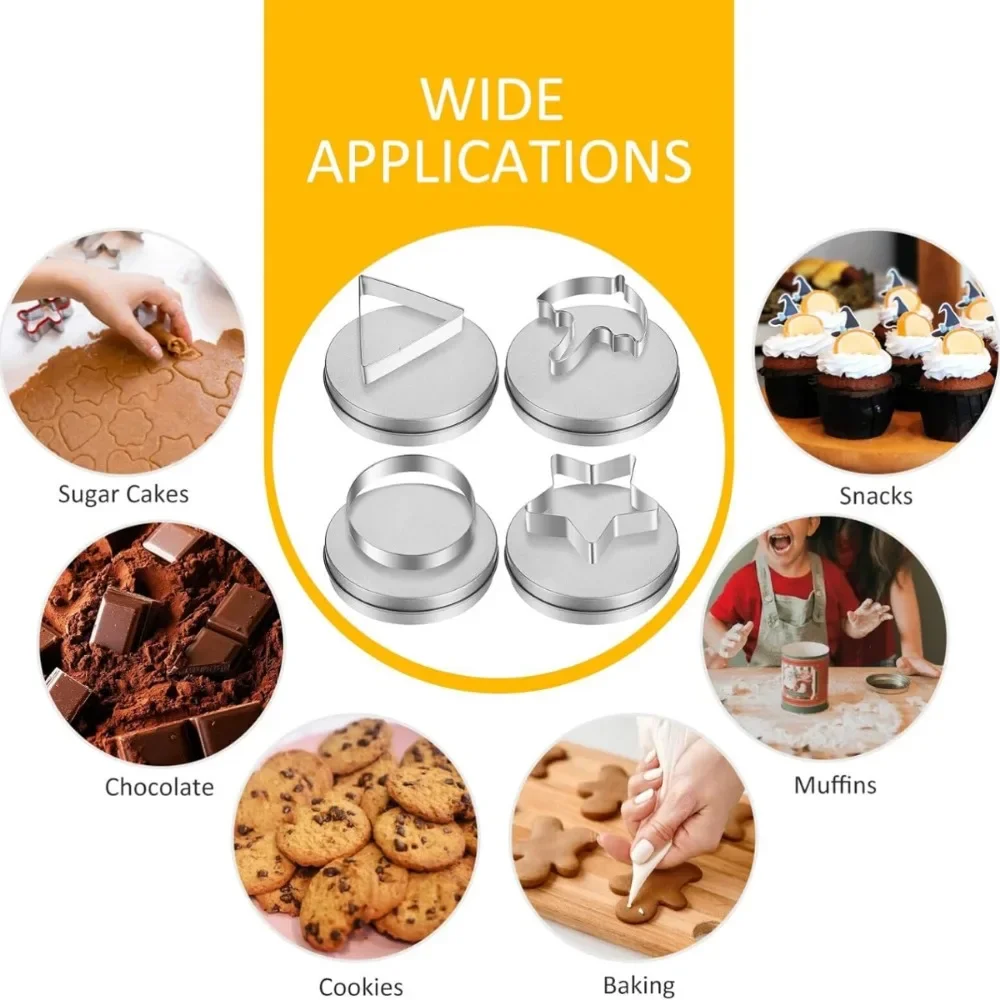 4pcs/set Squid Sugar Cookie Cutter Multifunction Interesting Korean Cookies Game Tools Perfect Gift Party Candy Game Molds cookie cutter cookie mould cookie printing mold baking mold cookie maker press kit