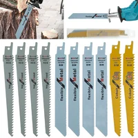 10Pcs Reciprocating Saw Blades Set Saber Saw Blade Combo Wood Metal Cutting High Speed Steel DIY Tools Power Tool Accessories 1