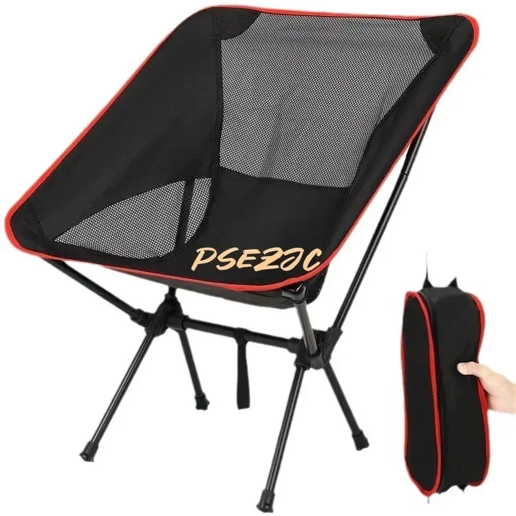 Portable Folding Chair for Outdoor Camping, Weighing 110KG, Art Space Backrest, Fishing, Ultra Light Storage Stool