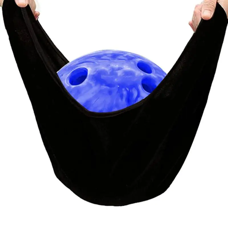 Bowling Ball Cleaning Bag 3 In 1 Bowling Equipment Protector Polisher Bag Rag Accessories Washable Absorbent For Bowler