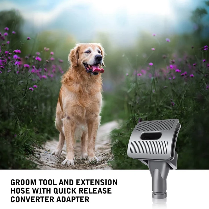 Outil de toilette Aspirateur pour animaux de compagnie, brosse à vide pour  chien animal compatible avec les aspirateurs Dyson V15 V12 V11 V10 V8 V7  DC62 avec verrouillage de la gâchette et