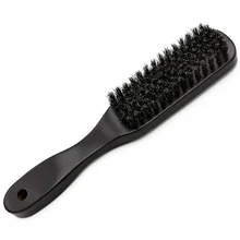 1/2Pcs Wood Handle Boar Bristle Cleaning Brush Hairdressing Men Beard Brush Anti Static Barber Hair Styling Comb Shaving Tools