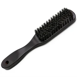 1/2Pcs Wood Handle Boar Bristle Cleaning Brush Hairdressing Men Beard Brush Anti Static Barber Hair Styling Comb Shaving Tools