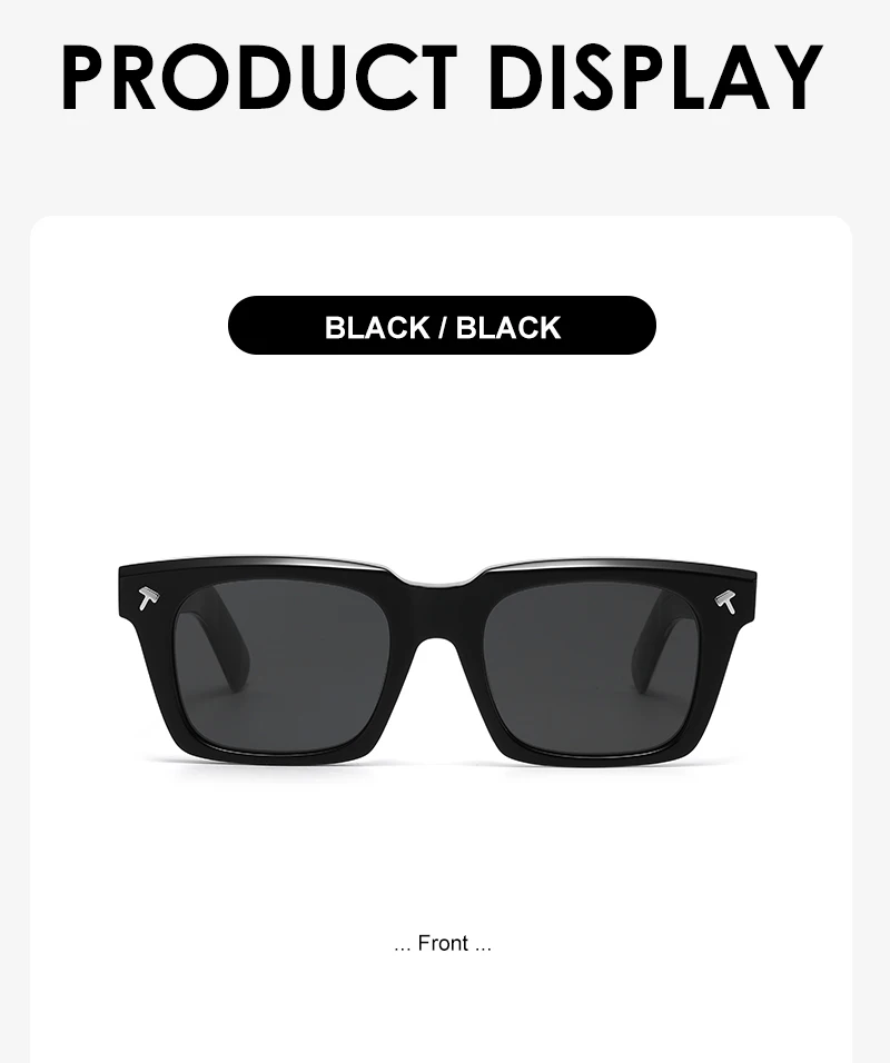 Luxusmarke, quadratisch gerahmte Schildpatt-Mode-Sonnenbrille SQUENTIN Herren-Designer-Sonnenbrille, handgefertigte Retro-Sonnenbrille aus Acetat – Detail 11