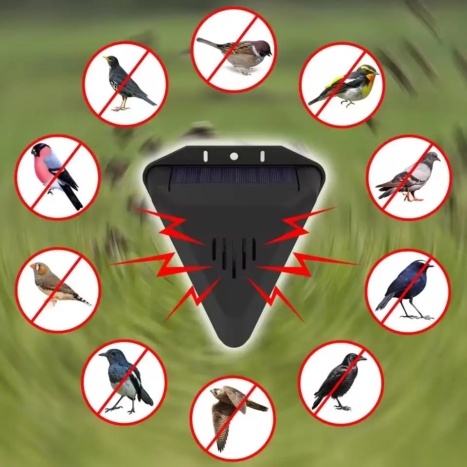Solar Animal Repeller Outdoor Garden Bird Repellent Alarm Deterrents For Deer Rabbit Squirrel Crop Yard Protection 1Set - 2