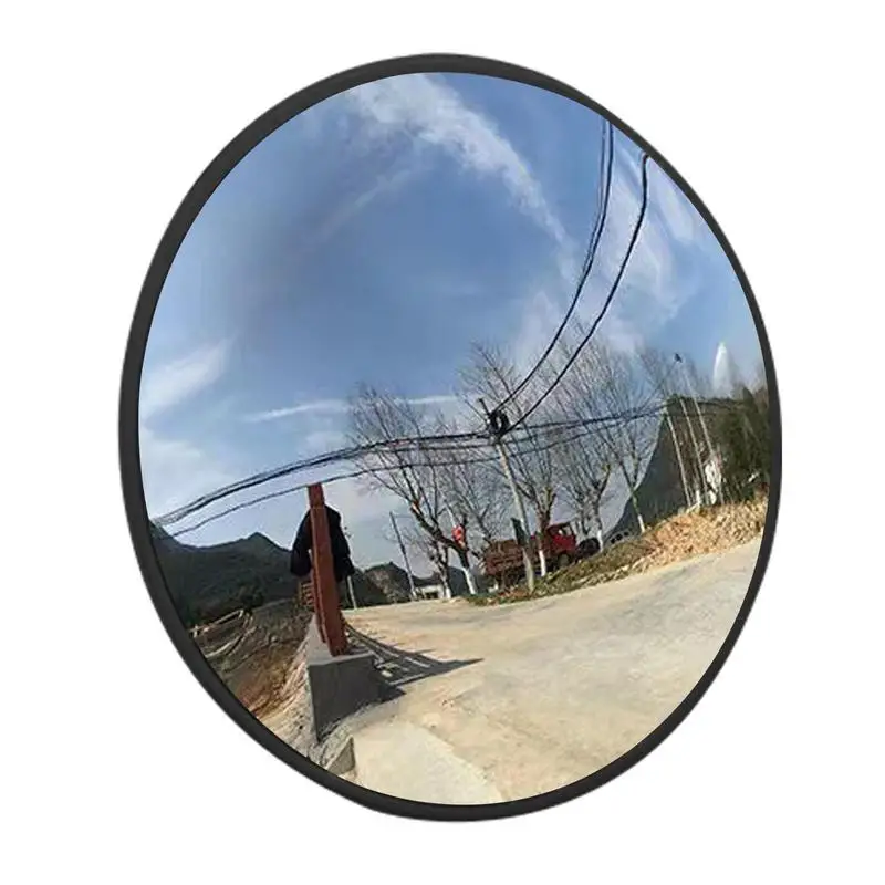 

Convex Mirror Outdoor 11.8in Outdoor Security Mirror Round Convex Traffic Mirror Fish Eye Mirror For Room Adjustable Fixing