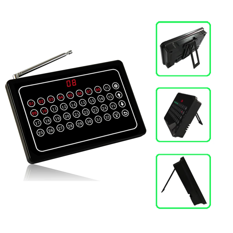 Wireless Calling System 1 Receiver 10 Call Button Transmitter for Clinic Nursing Home