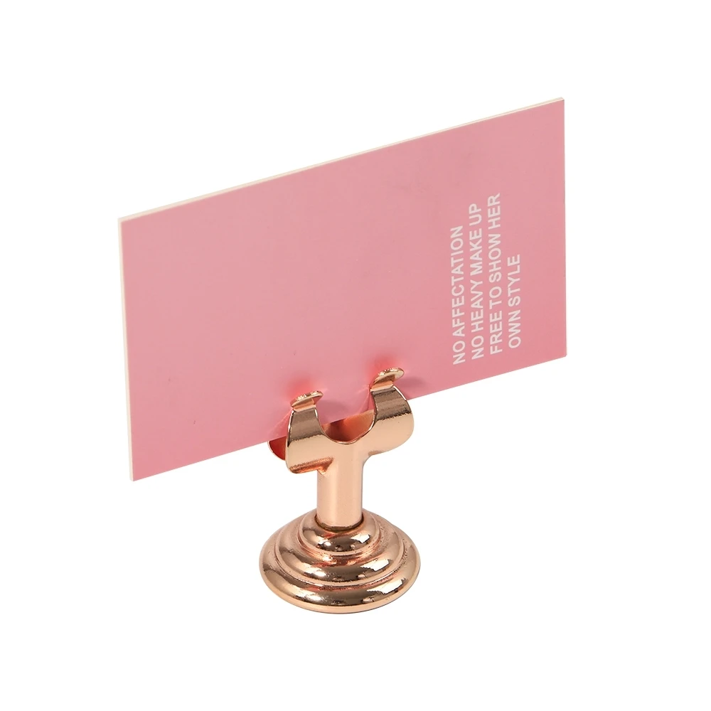 Table Card Holder Silver Place Steel Card Holders For Photos Food Signs Memo Notes Weddings Restaurants Birthdays place card holders