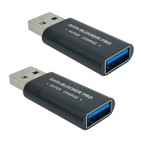 AU61-2Pcs USB Data Blocker USB-A Data Blocker Protect Against Juice Jacking Support Safe Quick Charge Stop Data Theft 1