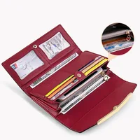Genuine Leather Wallets	for Women Luxury Designer Purses RFID Card Holder Women's Long Handbag High Quality Ladies Gift - Image 5