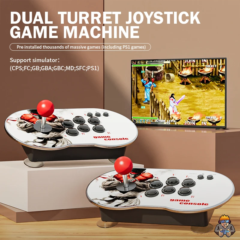 

Новые видеоигровые консоли, двойной джойстик Gameconsole 10000 + HD-игры, поддержка 4 игроков, Семейная Игра, игровая палка для PS1/GB/CPS/SFC/FC