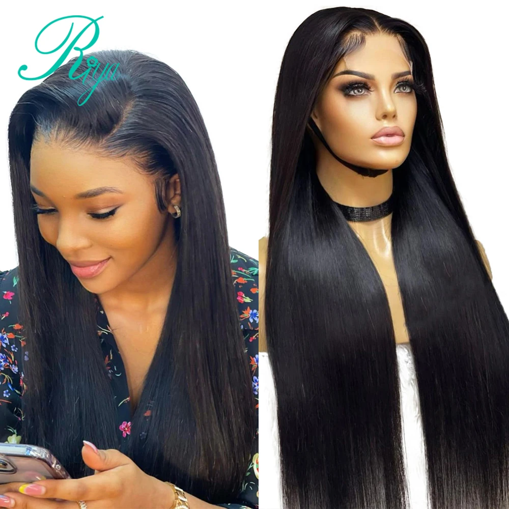Bone Straight 13x4 Lace Frontal Wig Brazilian Remy Human Hair 13X6 Lace Frontal Human Hair Wigs For Black Women 180% Density