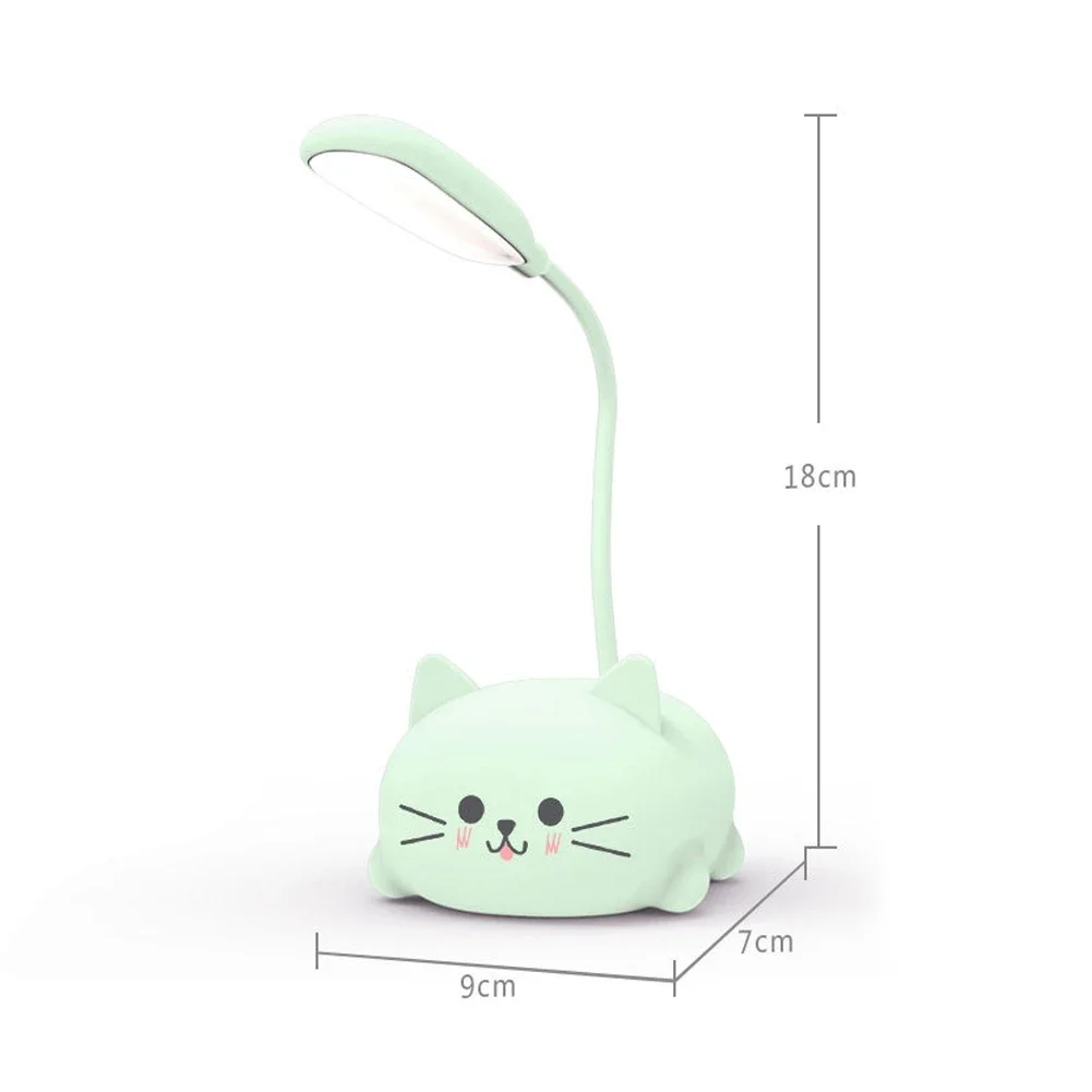 Cute Pet Pig Mini Night Light USB Charging Folding LED Small Table Lamp Student Learning Eye Protection Book Lamps Bedside Decor 6