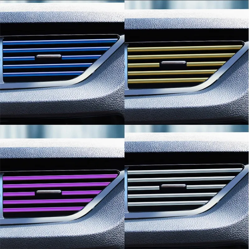 PVC Car Air Outlet Decor Strips U Shape Moulding Trim