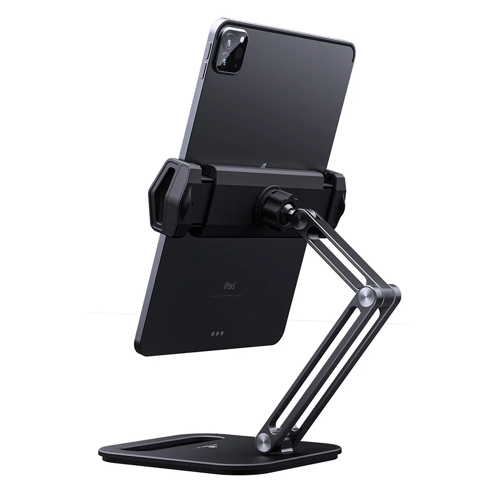 Desk stand with adjustable arms