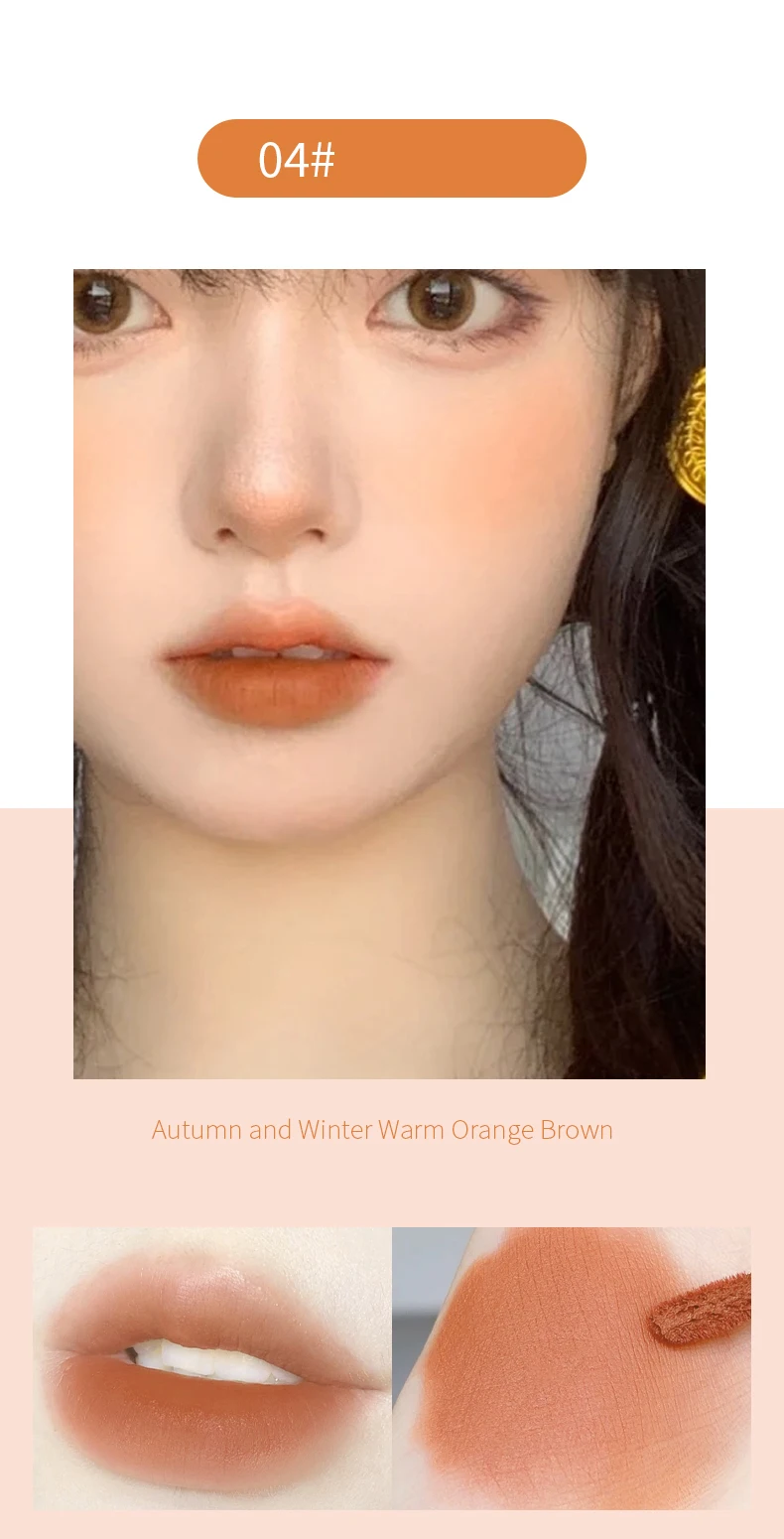Matte liquid lipstick fluweelzachte mousse donkerrood bruin_voghion.com