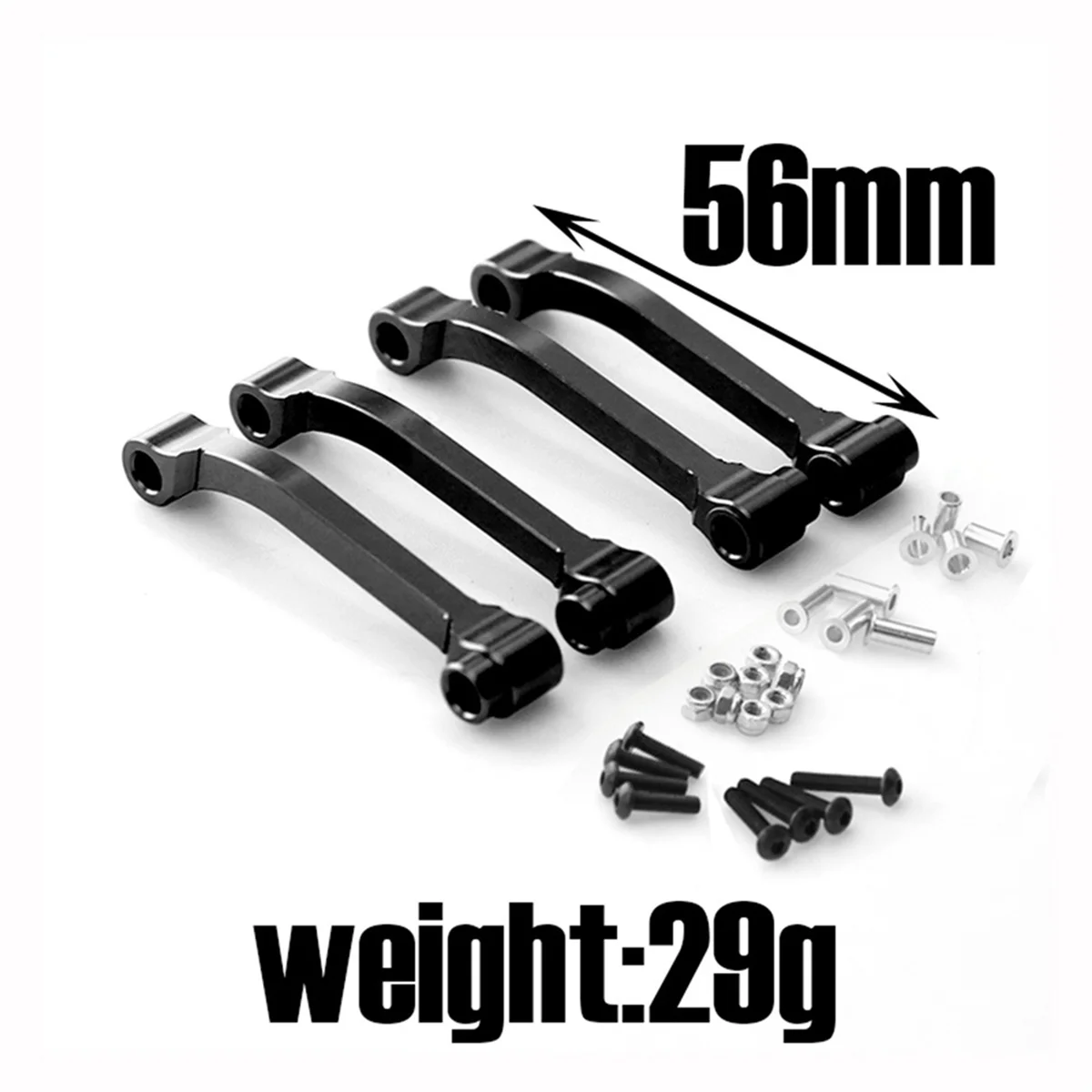BAAU 8Pcs Metal Radius Arm Adjustable Lower Link for 1/14 Tractor Truck RC Model Car Upgrade Parts,A
