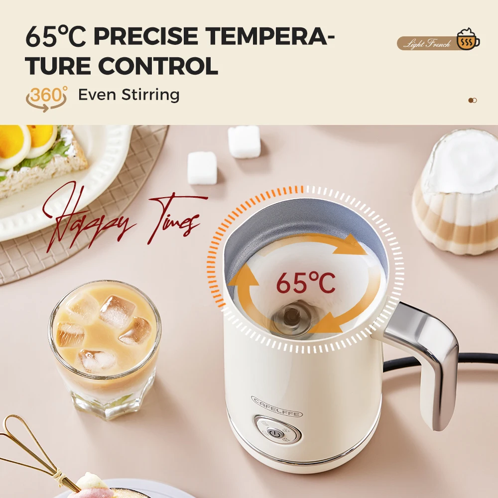 Cafelffe Electric Milk Frother Frothing Foamer Chocolate Mixer Cold/Hot Cappuccino Fully Automatic Milk Warmer home appliance 2