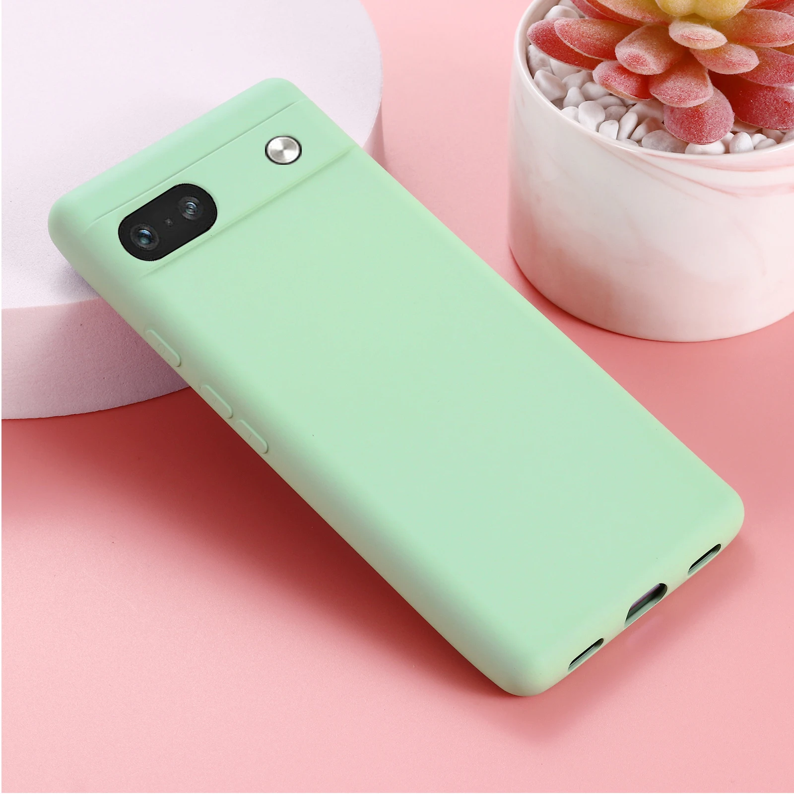 

For Google Pixel 7A Case Liquid Soft Silicone Lanyard Phone Case For Pixel 7 A 7 8 Pro Gel Cloth Shockproof Cover Google7A Coque