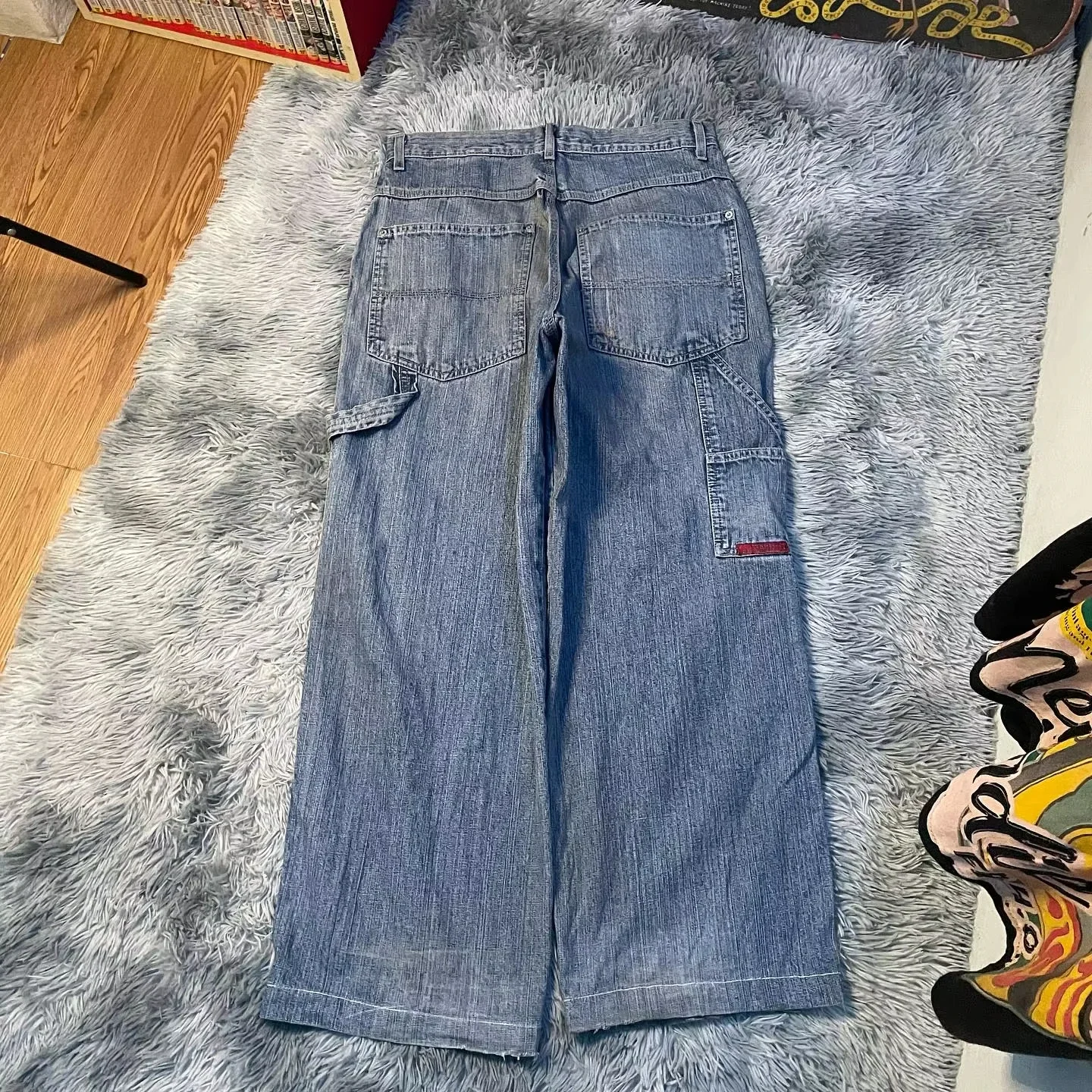 Acquista Jeans larghi oversize con motivo a stella lavato Jeans Y2K dritti larghi High Street Jeans casual da donna Hip Hop da strada estivi in Italia a partire da 17