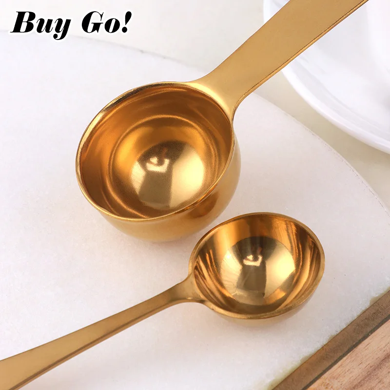 2Pcs Multipurpose Food-grade Stainless Steel Measuring Spoon 5/20ml Coffee Powder Spice Measure Scoop Kitchen Baking Tools
