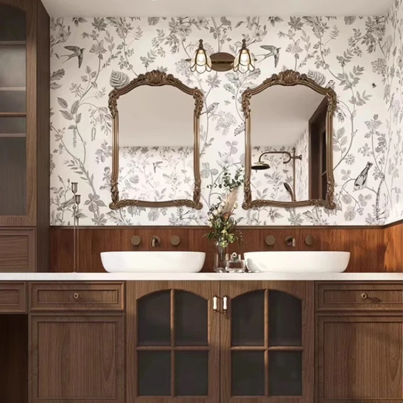 

Vintage Bathroom Korean Decorative Mirrors Bedrooms Aesthetic Nordic Home Decorative Mirrors Wall Espejo Pared Room Decor YN50DM