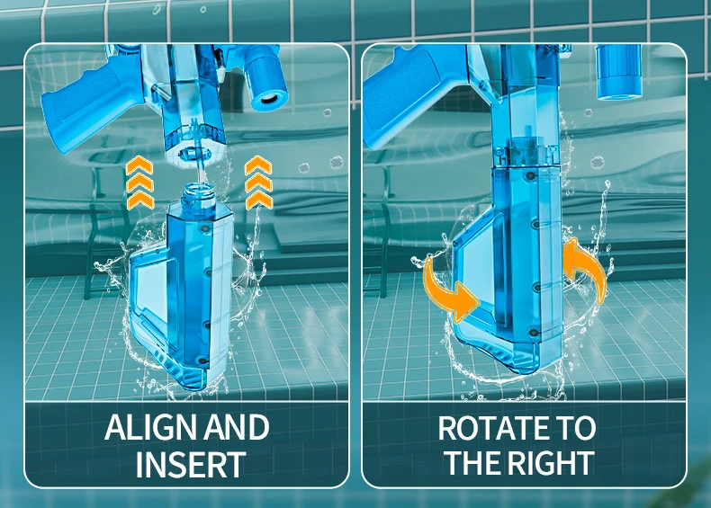 Elektrisch en handmatig waterpistool met licht en geluid_voghion.com