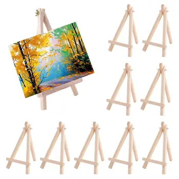 Stand Painting & Sketch Wood Mini Easel Small Portable Triangle Display Stand Foldable Desk Stand Tripod Desk 1