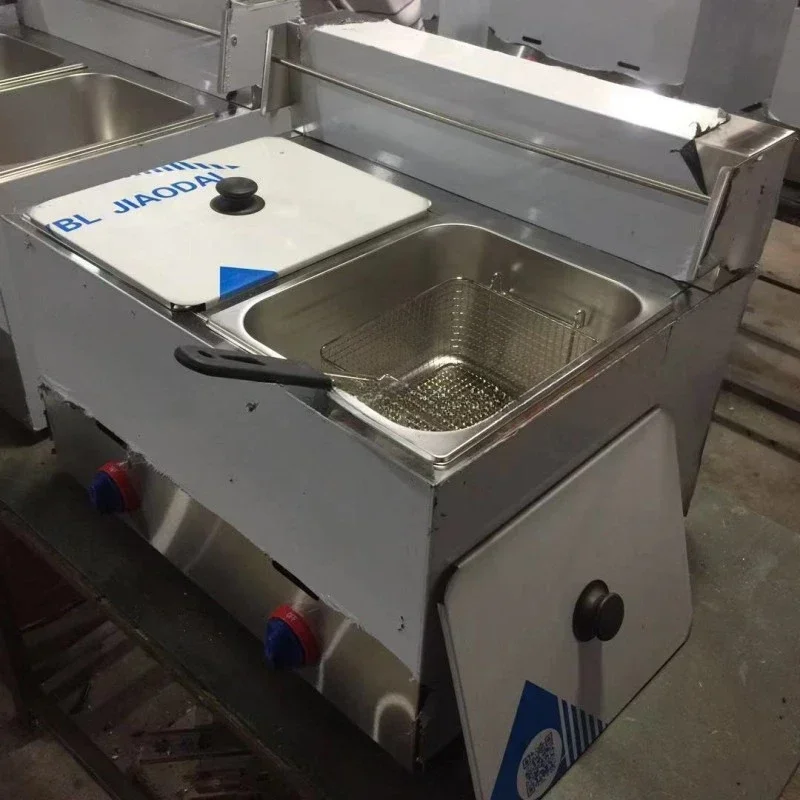 Restaurant Fries Chips Frying Machine  / Double Tank Industrial Electric Commercial Deep Fry 220V 6