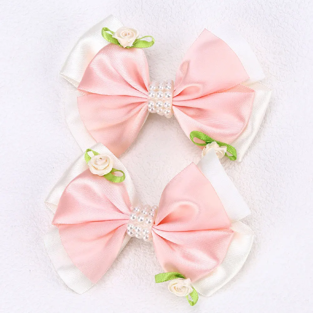 

Заколки для волос с жемчугом и бантом для девочек